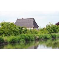 9450_4329 Bauernhaus zwischen Obstbäumen am Esteufer. | Stadtteil Hamburg Cranz - Bezirk Hamburg Harburg - Lauf der Este im Alten Land